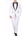Mens Slim Fit 1 Button Shawl Tuxedo in White - Men's Tuxedo USA