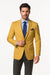 Mens Classic Fit Poplin Club Sport Coat Blazer in Gold