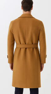 Mens Full Length And Cashmere Overcoat - Winter Topcoats - Vicuna Light Brown - Dark Camel