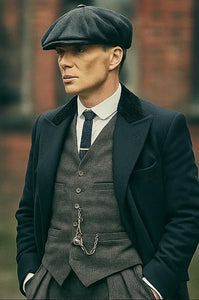 Mens Peaky Blinders Costume Thomas Shelby Grey Outfit