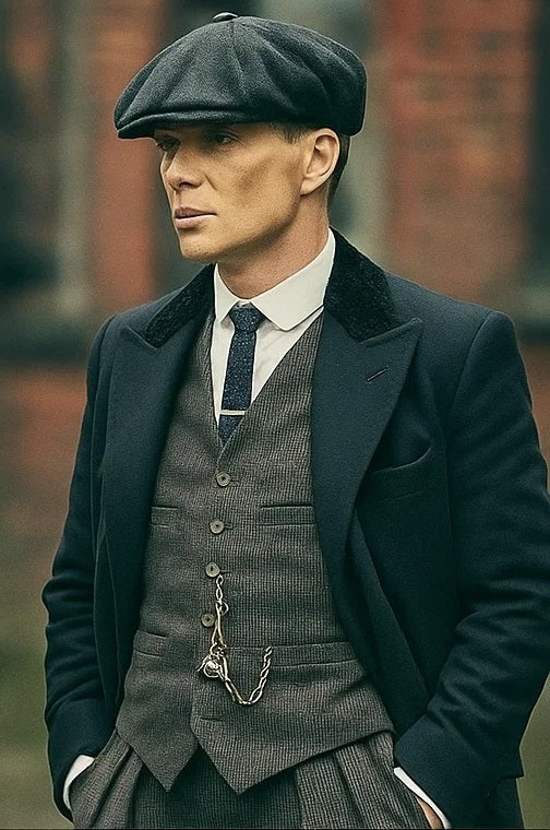 Mens Peaky Blinders Costume Thomas Shelby Grey Outfit