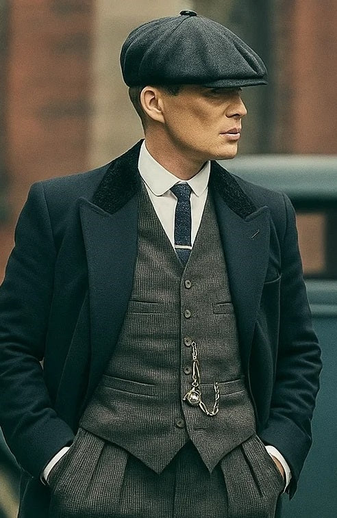 Mens Peaky Blinders Costume Thomas Shelby Grey Outfit