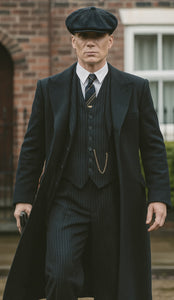 Mens Peaky Blinders Costume Thomas Shelby Pinstripe Outfit