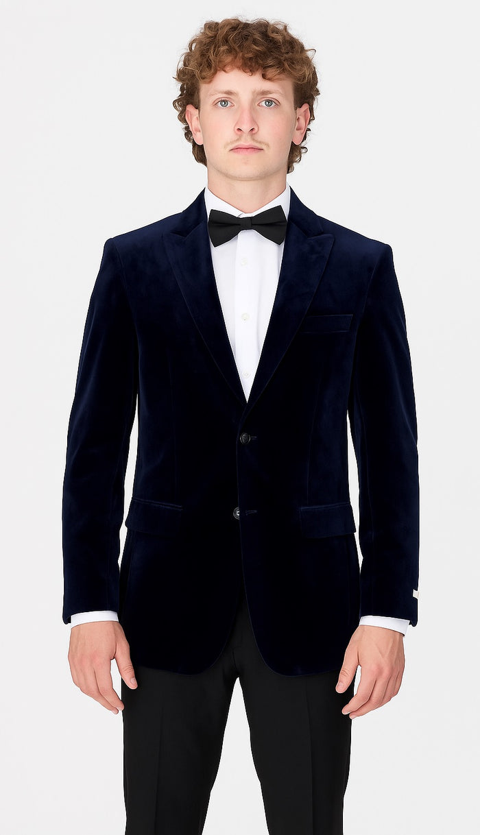 Mens Sapphire Velvet Slim Fit Fashion Jacket
