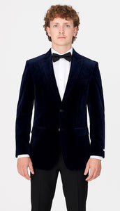 Mens Sapphire Velvet Slim Fit Fashion Jacket