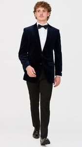 Mens Sapphire Velvet Slim Fit Fashion Jacket