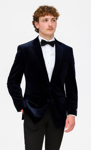 Mens Sapphire Velvet Slim Fit Fashion Jacket