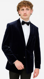 Mens Sapphire Velvet Slim Fit Fashion Jacket