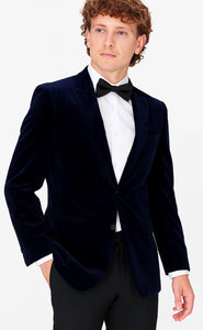 Mens Sapphire Velvet Slim Fit Fashion Jacket