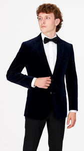 Mens Sapphire Velvet Slim Fit Fashion Jacket