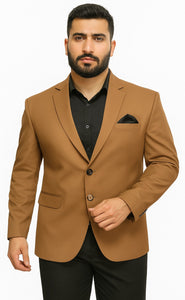 Mens Tan Sport Coat - Beige Color Blazer - Summer Jackets