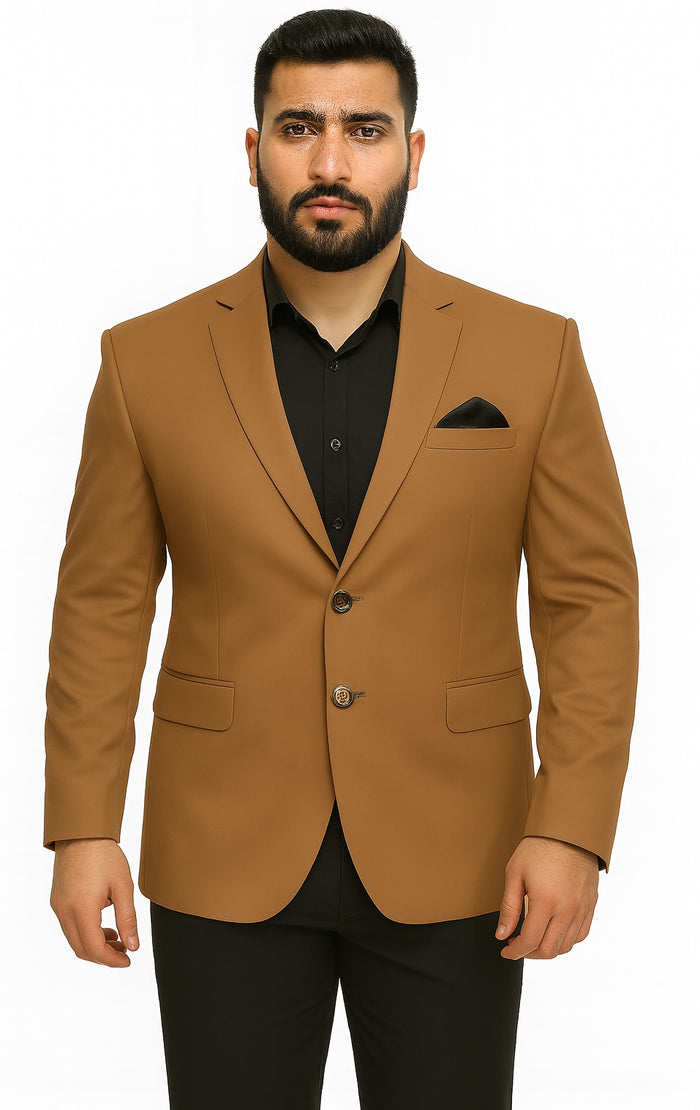 Mens Tan Sport Coat - Beige Color Blazer - Summer Jackets