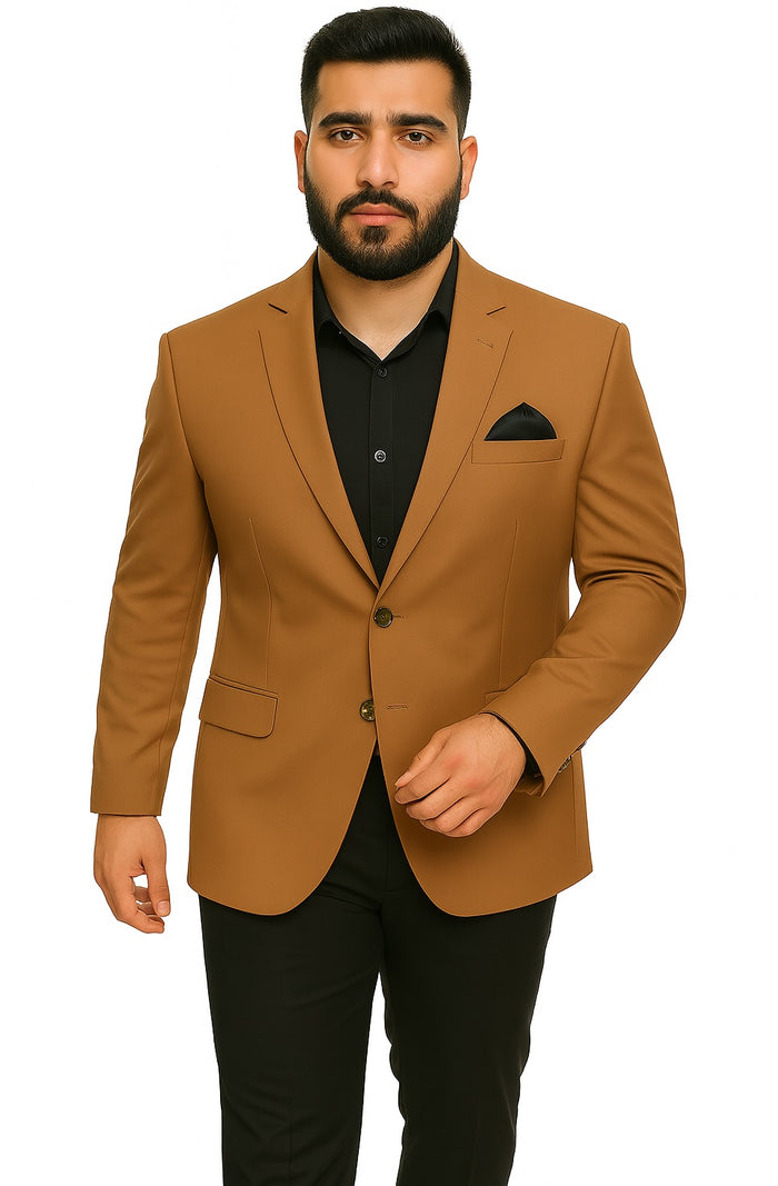 Mens Tan Sport Coat - Beige Color Blazer - Summer Jackets