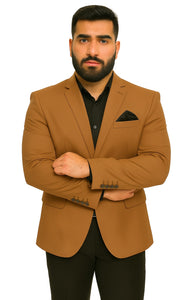 Mens Tan Sport Coat - Beige Color Blazer - Summer Jackets