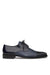 Mens Mezlan Cap-Toe Dress Lace-Up Blending Supple Textured Deerskin And Polished Calfskin With An Elegant Tassel Detail In Color Blue