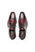 Mens Mezlan Cap-Toe Dress Lace-Up Blending Supple Textured Deerskin And Polished Calfskin With An Elegant Tassel Detail In Color Burgundy