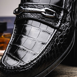 Marco_Di_Milano Milan Black Leather Loafers