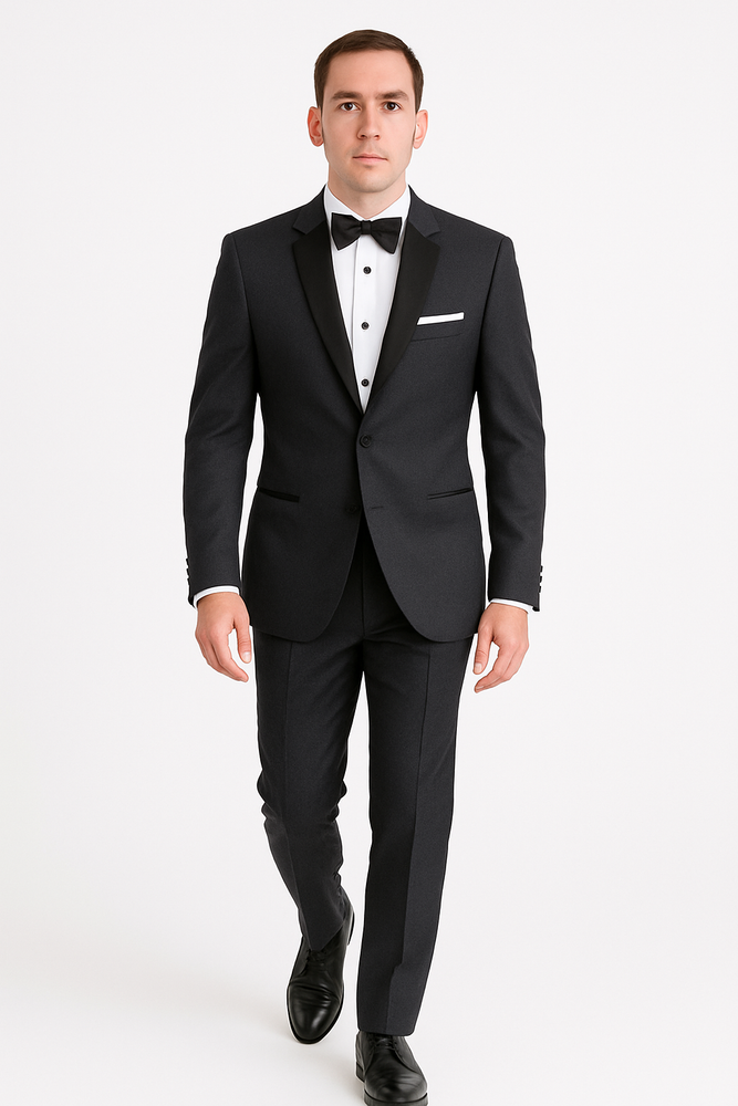 "Milan" Steel Grey Tuxedo Jacket (Separates)