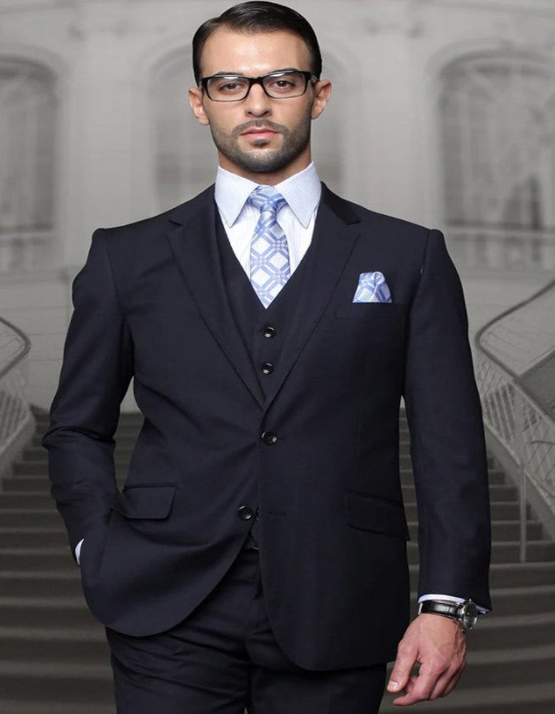 Big and Tall Suit - Navy Big and Tall Regular Fit 3 PC Suit