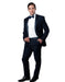 Mens Modern Wool Peak Trim Tuxedo in Navy - Men's Tuxedo USA