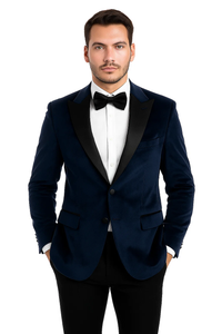 Navy Prom Tuxedo Suit 