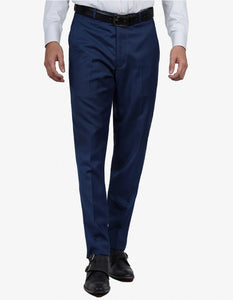 Mens Blue 3 Piece Wedding Vollmer Peak Lapel Suit