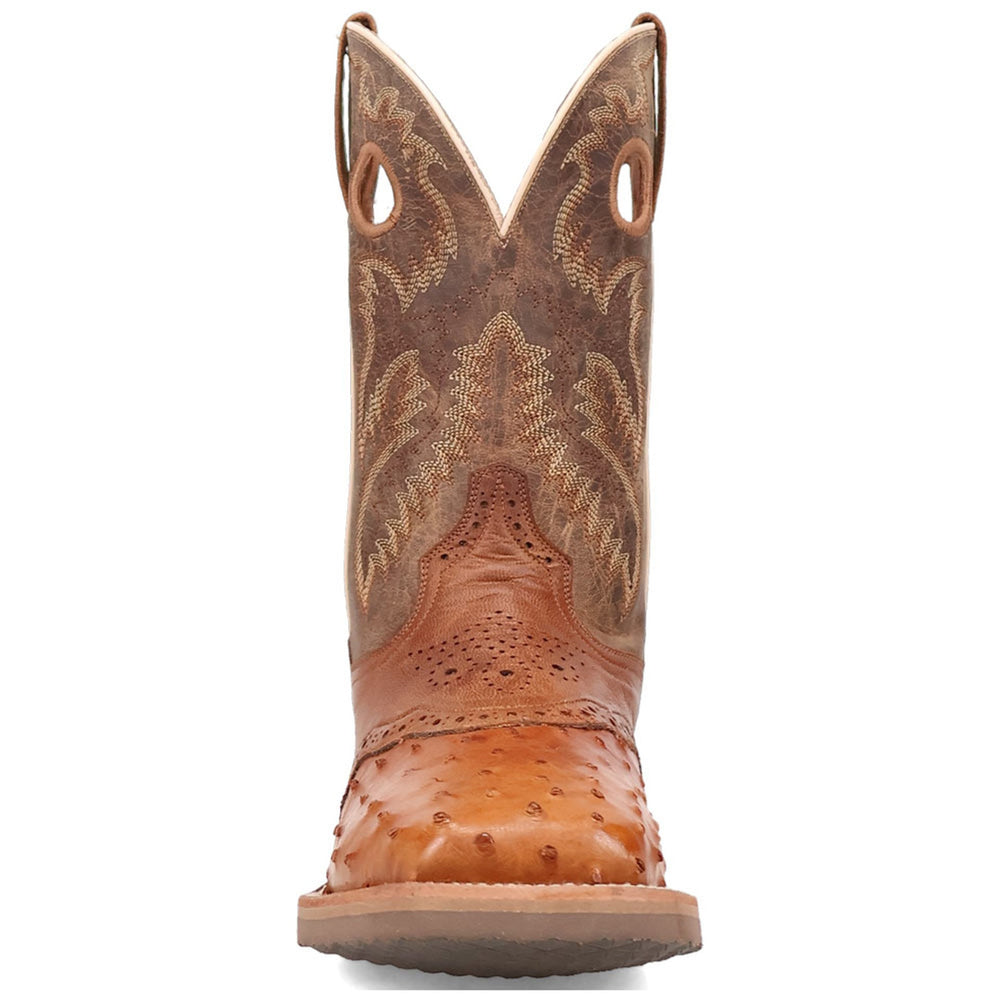 Dan Post Martel Tan/Brown Ostrich Leather Western Boots