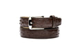 Belvedere Ostrich Quill Belt - Brown Leather