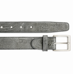 Belvedere Ostrich Leg Belt - Gray Luxury Shoe