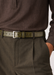 Belvedere Ostrich Leg Belt - Olive Luxury Shoe
