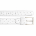Belvedere Ostrich Quill Belt - White Leather