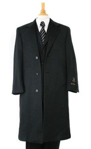 Men's Charcoal Gray Soft Finest Grade Cashmere & Wool Men's Overcoat Winter Men's Topcoat Sale