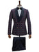Double Breasted Tuxedo Suit  - Slim fitted -  Navy  Blue Suit - Shawl Collar - Men's Tuxedo USA