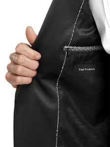 Mens Single Breasted Peak Lapel Tuxedo Jacket Black