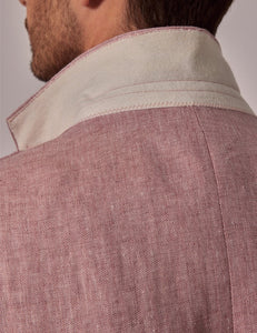 Mens Linen Suit For Beach Wedding - Summer  Suit in Pink - Men's Tuxedo USA