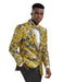Mens Paisley Shawl Prom Tuxedo Blazer in Yellow Gold - Men's Tuxedo USA