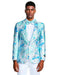 Mens Paisley Shawl Prom Tuxedo Blazer in Turquoise Sky Blue - Men's Tuxedo USA