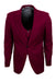 Men's Stacy Adams Vested Burgundy Suit | Classy 1-Button Peak Lapel