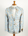 Mens 2 Button Sky Blue & Silver Foil Paisley Prom & Wedding Blazer - Men's Tuxedo USA
