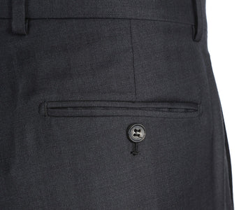 Half Canvas Wool Dress Suit Regular Fit 2 Piece in Charcoal