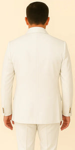 Rossi Man DUKE RM1762 Slim Fit 3-Piece White Suit – Modern Formalwear for Men