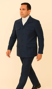 Rossi Man DUKE RM1768 – Slim Fit Navy 3-Piece Suit for Men | Stylish Formalwear