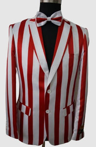 Mens Red Blazer - Red And White Sport Coat