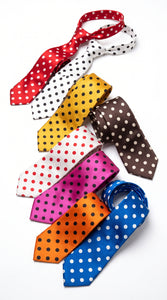 Men’s Polka Dot Tie, Multi-Color Fashion Necktie for Suits Weddings Prom and Formal Events