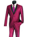 Mens 2 Button Shawl/Peak Hybrid Sharkskin Tuxedo in Burgundy - Men's Tuxedo USA