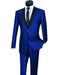 Mens 2 Button Shawl/Peak Hybrid Sharkskin Tuxedo in Navy Blue - Men's Tuxedo USA