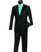 Mens Modern Fit Shiny Sharkskin Suit in Black - Men's Tuxedo USA