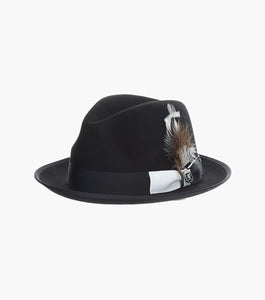 EVREN FEDORA Wool Felt Pinch Front Hat