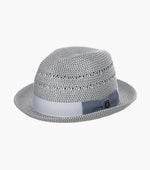 ASHER FEDORA Paper Braided Pinch Front Hat