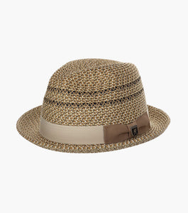 ASHER FEDORA Paper Braided Pinch Front Hat